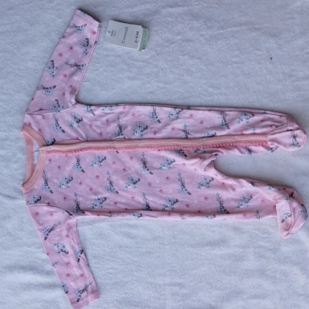 Baby Girl Baby Kiss Koala Footed Sleeper